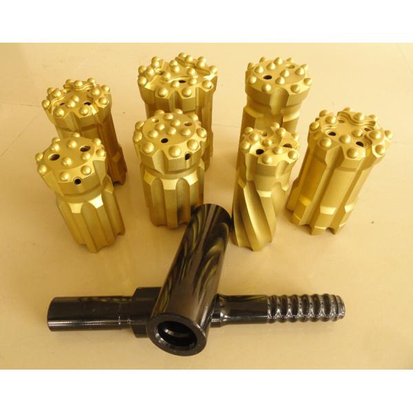 Rock Drilling Tools Hammer Drilling Carbide Thread Type Drill Bits , T38 T45 T51 ST58 ST68