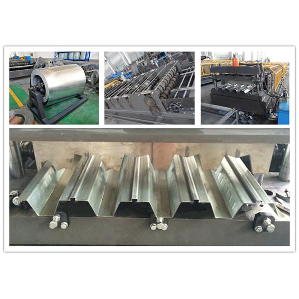 Corrugated Floor Deck Roll Forming Machine , 0.8 - 1.5mm Thick Metal Roll Former
