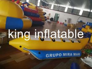 Quality Sea Inflatable Fly Fishing Pontoon Boats For Children And Adult 0.9mm PVC Tarpaulin / Banana Boat Price for sale