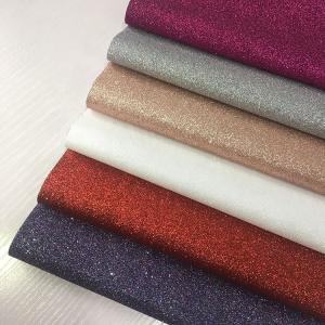 Quality PU Material Glitter Wall Fabric Assorted Glamour Knitted Fabric Customized Color for sale