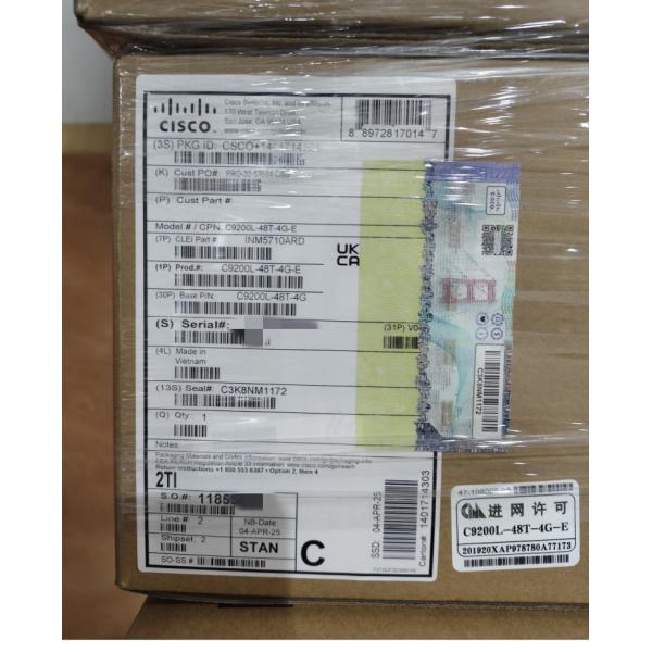 Cisco Catalyst Ethernet Switches 48 Port Gigabit Ethernet Switch 104Gbps C9200L-48T-4G-E