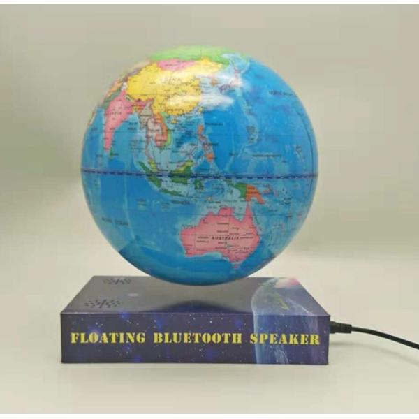 book base magnetic levitation bottom globe with bluetooth speaker ,floating speaker globe