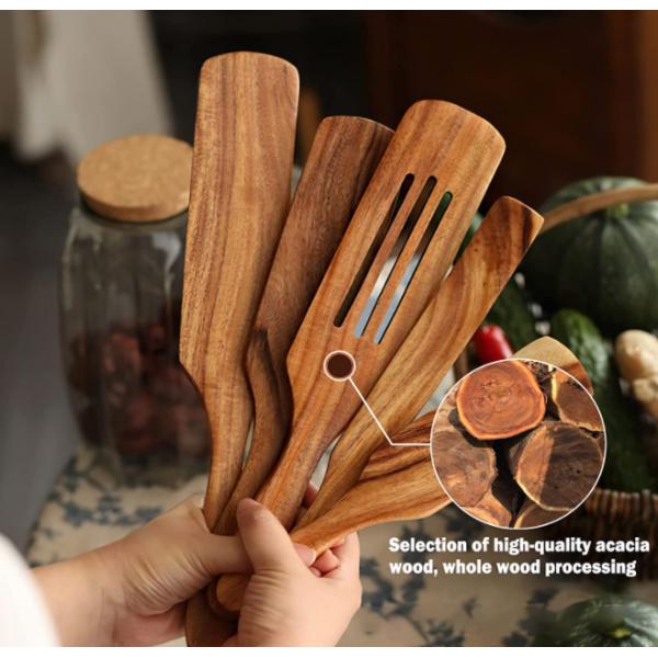 ODM Acacia Wood Kitchen Utensils Odorless Multifunctional