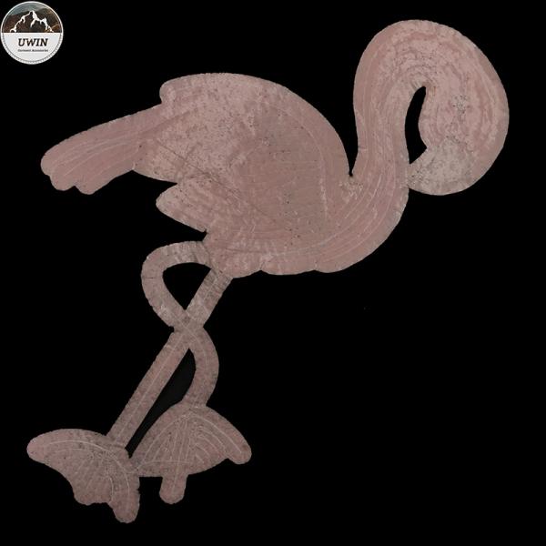 Crane Bird Custom Made Embroidered Patches Thermal Transfer With Adhesive