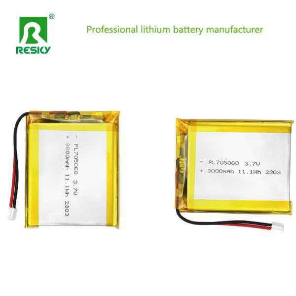 Rechargeable Lipo Batteries Cell 705060 3000mAh 3.7V 11.1wh Power Li-ion Polymer Battery Pack