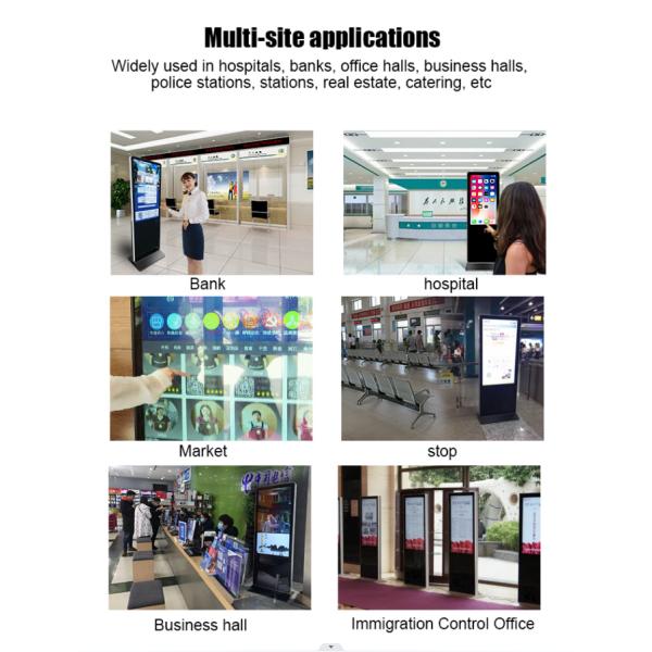 43 inch AI Face recognition Microphone Camera Printer Wifi Touch Screen Kiosk