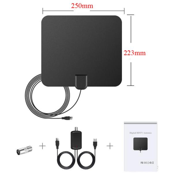 Buy Digital amplified indoor tv antenna 25dbi signal wifi wireless antennas aerial with extension cable for dvb-t at wholesale prices