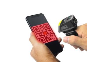 Quality High quality wireless finger ring barcode reader QR code scanner works with smart phone/PC/PDAs for sale