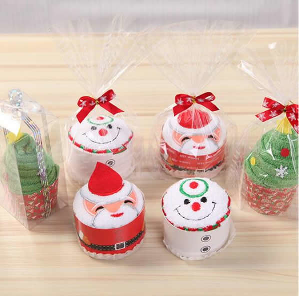 Creative 2018 Christmas gifts cupcake souvenir cake gift towel Wholesale branded marketing products Micro fiber&cotton