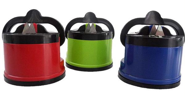 Buy Tungsten Blade Suction Cup Knife Sharpener Strong Power Red Color Any Sharp at wholesale prices
