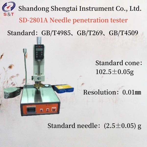 Resolution 0.01㎜ Oil Asphalt Cone Penetration Tester Standard Cone 102.5±0.05g Weight 11kg