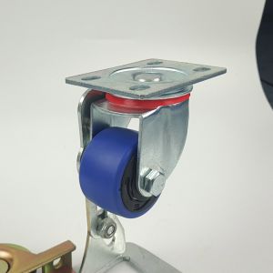 Quality Light Duty Solid Rubber Casters 2 Inch Blue TPR Swivel High Load Caster Wheels for sale