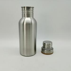 Quality Silver Color Single Wall Stainless Steel Water Bottle 500ml Corrosion Resistance for sale