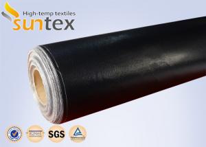 China Black Anti-static PTFE Coated Fiberglass Fabric for Dust Lagging on sale