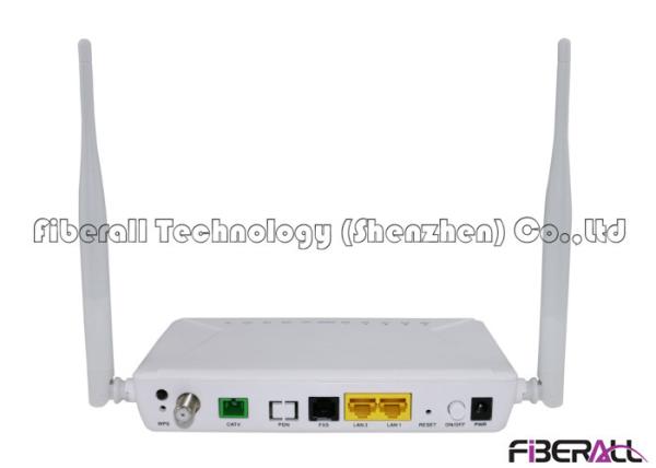 Buy Multifunctional FTTH EPON ONU With SM SC PON + CATV + WiFi + POTS + 1GE + 1FE at wholesale prices