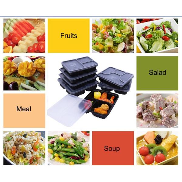 4 Compartment PP 1L Disposable Takeaway Food Container