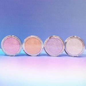Quality OEM Vegan Diamond Glow Pressed Powder Face Glitter Highlighter Skin Friendly for sale