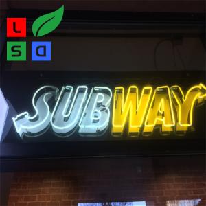 Quality RoHs Acrylic Led Signage 12 Colors Led Neon Light Signs For Subway for sale