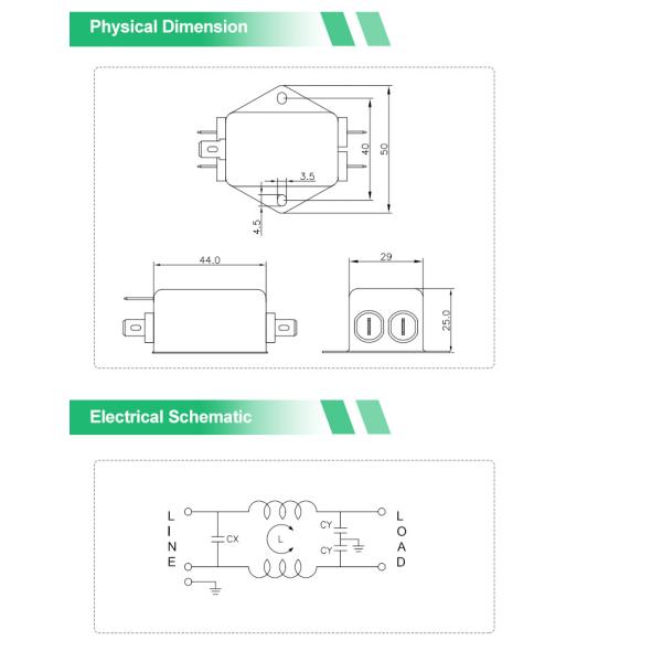 Yanbixin Sales Small Size EMI EMC Filter 115V 250V Singel Phase Filter For Measurement Equipment