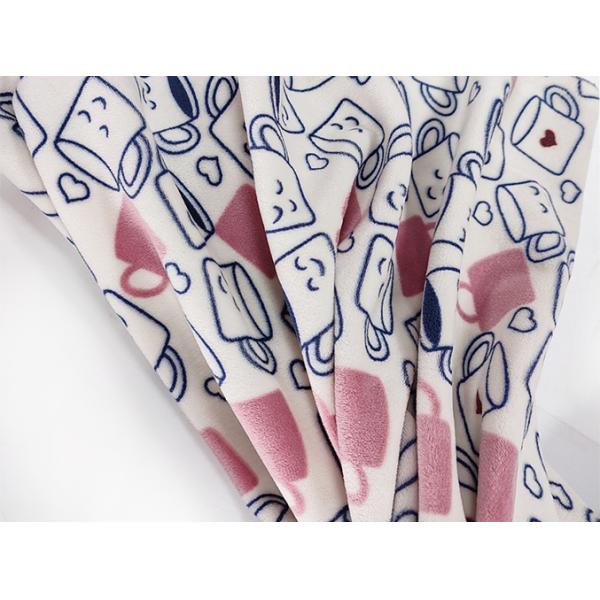 Polyester Spandex Soft Velour Fabric Digital Cartoon Print For Garment Dress