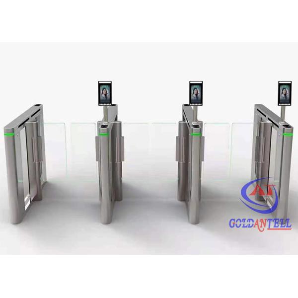 SUS304 Pedestrian Access Control Turnstile Gate With Face Recognition Terminal