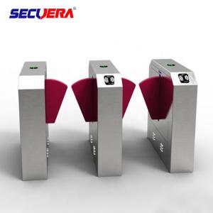Quality Access control system fingerprint turnstile gate qr code reader flap turnstile barrier gate for sale