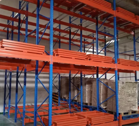Galvanized Warehouse Push Back Pallet Racking High Density 1000kg–1500Kg Per Pallet