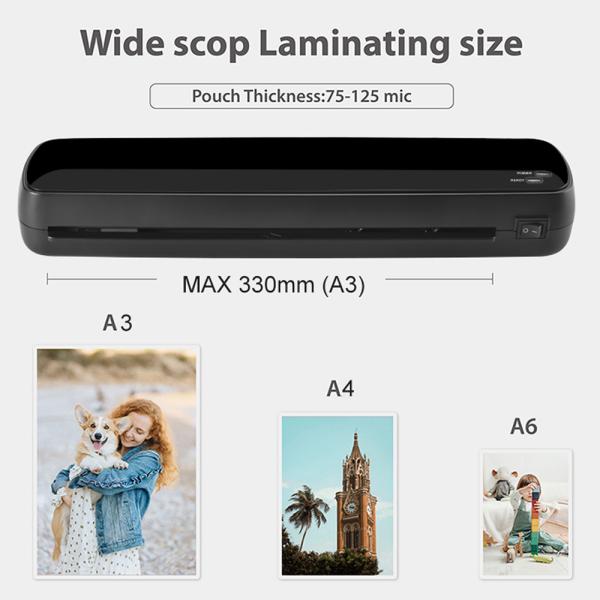 Buy 80-100mic Poch  A3 Laminator Machine With Hot Roller Heating System at wholesale prices
