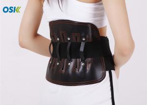 Quality Brown Leather Body Braces Support Lumbar Back Belt For Systemic Blood Circulation for sale