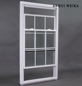 China Lifting Victorian Sash UPVC Double Hung Window With Grill on sale
