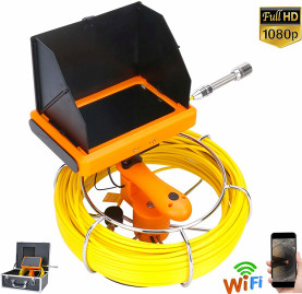 7inch Sewer Line Drain Pipe Inspection Camera 20m DVR 360 Degree