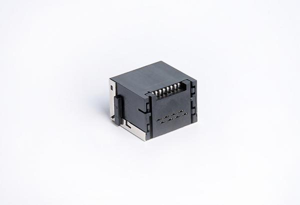 Buy Shielded Rj45 Connector With Panel Stop Tab Up 8P8C SMTTMCPS811EXX1 at wholesale prices