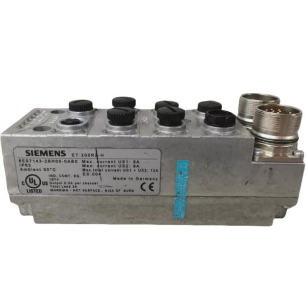 Buy SIEMENS 6ES7143-2BH00-0AB0 SIMATIC DP, DISTRIBUTED I/O ET 200R: HANDLINGS-MODULE IP65, METAL ENCLOSURE 8 DE+8 DE/DA PARAMETERIZABLE 24 V DC, 5-POLE, 8XM12; 2X M23 (DP, PS, ANALOG) at wholesale prices