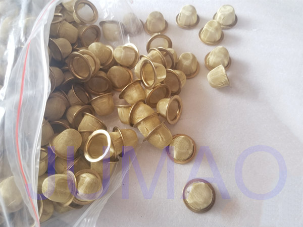 Brass Bound Brass Wire Mesh Filter Basket - Woven Wire Mesh Bowl Used As Filter