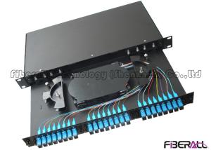 Lightweight Fiber Optic Patch Panel Rack Mount With Changeable Adapter Plate And Sliding Rail