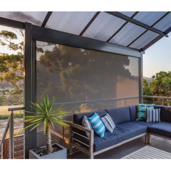 Window Zip Track Awning Sunscreen Blinds 52x10mm Alu Anodized