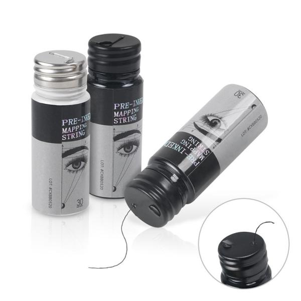 OEM Microblading Pre Inked Mapping String Black White Thread Eyebrow Measure Positioning Tools
