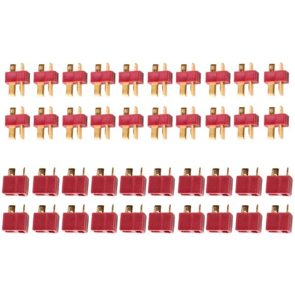 Red T Deans Connector Male Female Connector T Plug For RC Lithium Polymer Battery ESC Helicopter