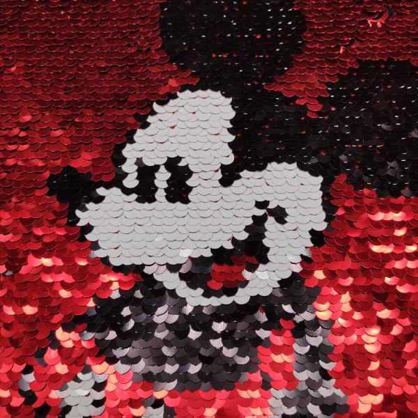 Popular Mickey Mouse Sew On Patch , Cartoon Reversible Applique Sequin Patches