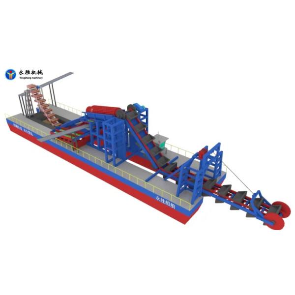 Gold And Diamond Bucket Chain Dredger 120-150m3/H