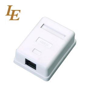 China Cat3 Utp Single Port Surface Mount Box RJ11 Wall Plate Socket With Keystone Jack on sale