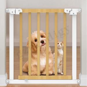 China Extendable No Drilling White Baby Metal Gate Multiscene Extra Wide Auto Close on sale