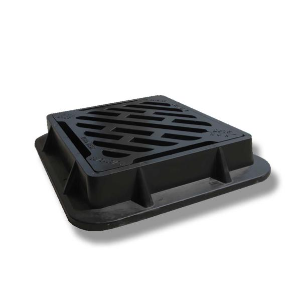 Buy 432 X 517mm Triangle Grating Frame , 20 Tons SMC FRP Manhole Grating Cover at wholesale prices