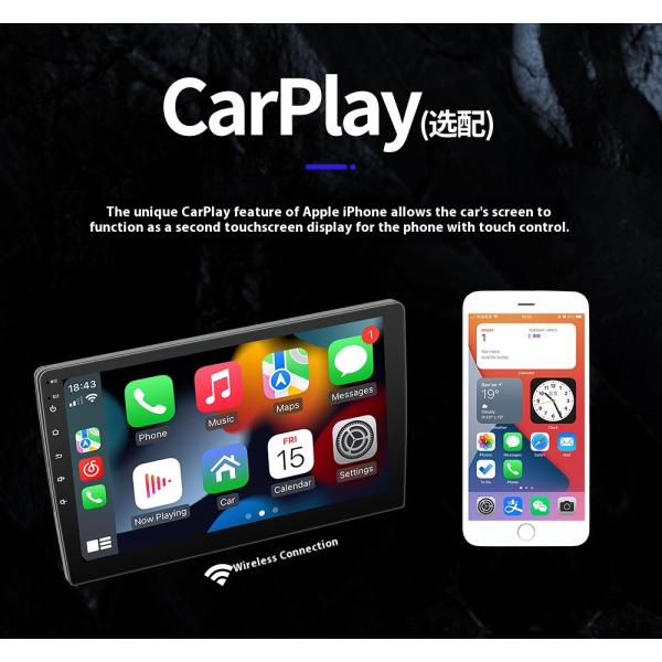 Creatall 10-Inch Wireless CarPlay Adapter with Bluetooth Phone Connectivity HD Rearview Camera Integrated Android GPS Navigation