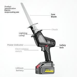 Variable Speed Reciprocating Electric Chain Saw With Large Capacity Lithium Battery