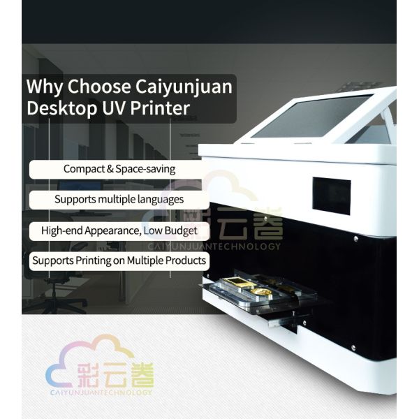 Professional Desktop UV Printer Eco Solvent 6 Color For Customized Phone Case Pen Mug Wood DIY Printing Business