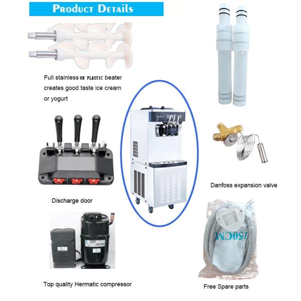 Automatic Yogurt Ice Cream Making Maker for Business Food Trucks N.W/G.W KG 125/143 KG 6Lx2 Material Cylinder Capacity