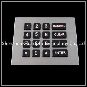 Quality Flush Mount Backlit Numeric Keyboard , Metal Atm Machine Number Pad for sale