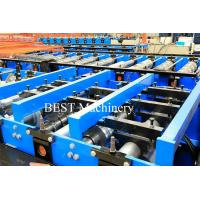 China Color Steel High Srength Metal Deck Floor Roll Forming Machine For Closed Floor Decking for sale