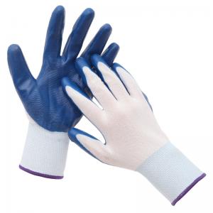 China Wear Resistant Road Safety Products Polyester Nitrile Coated Glove on sale